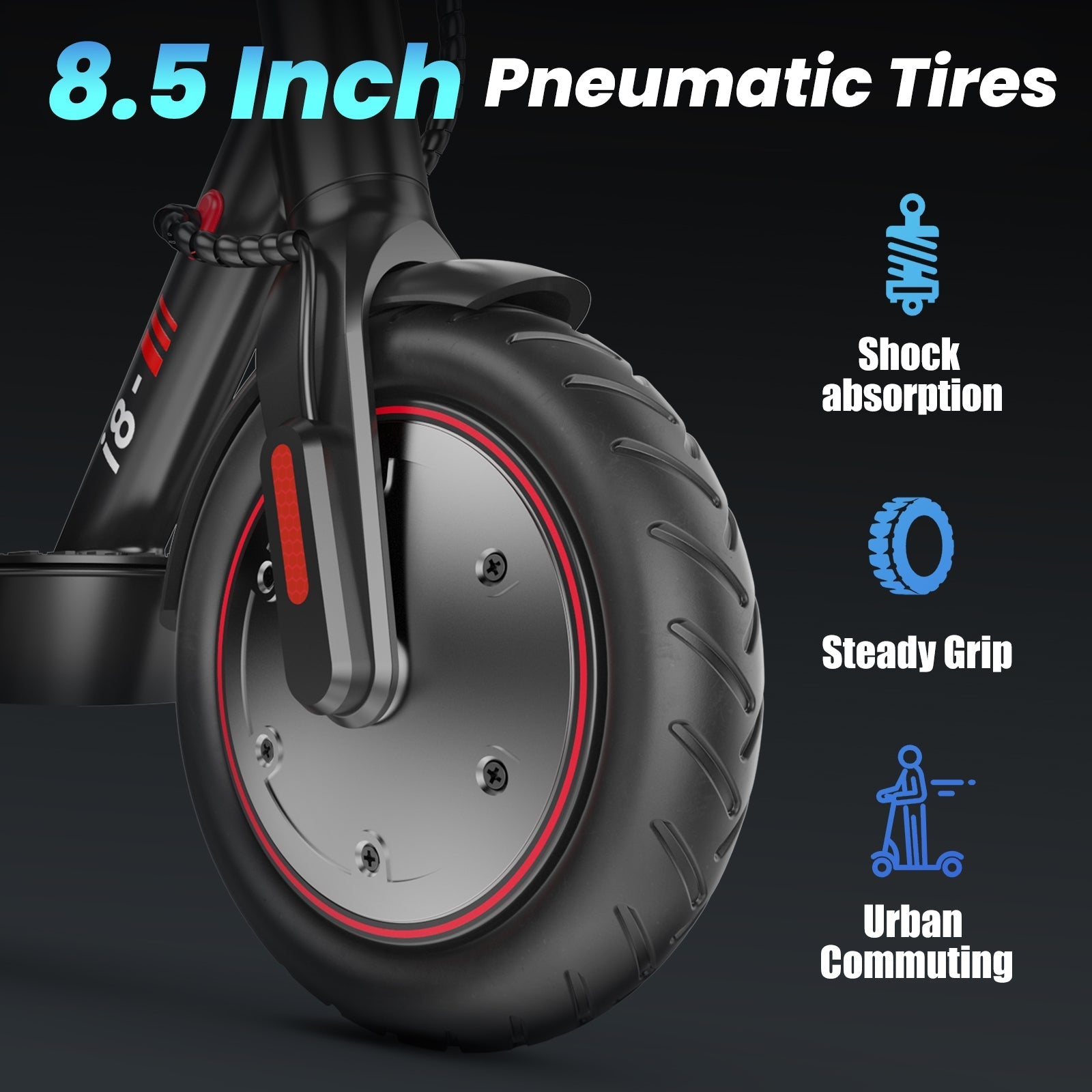 iScooter i8 Adult Electric Scooter: Foldable, Fast, 8.5-inch Tires