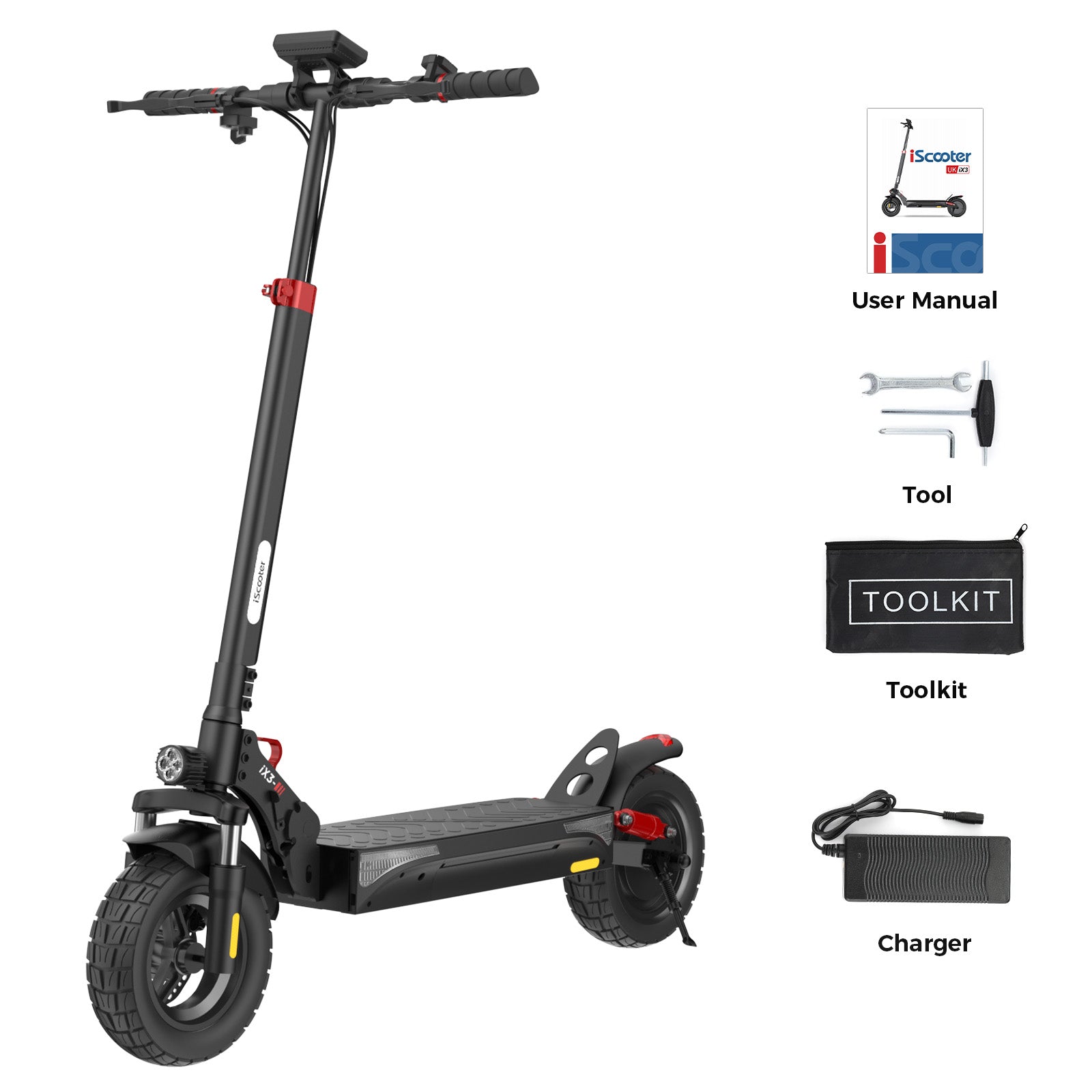 iScooter iX3 All-Terrain Electric Scooter: Powerful Motor, Long Range, Smart APP Control