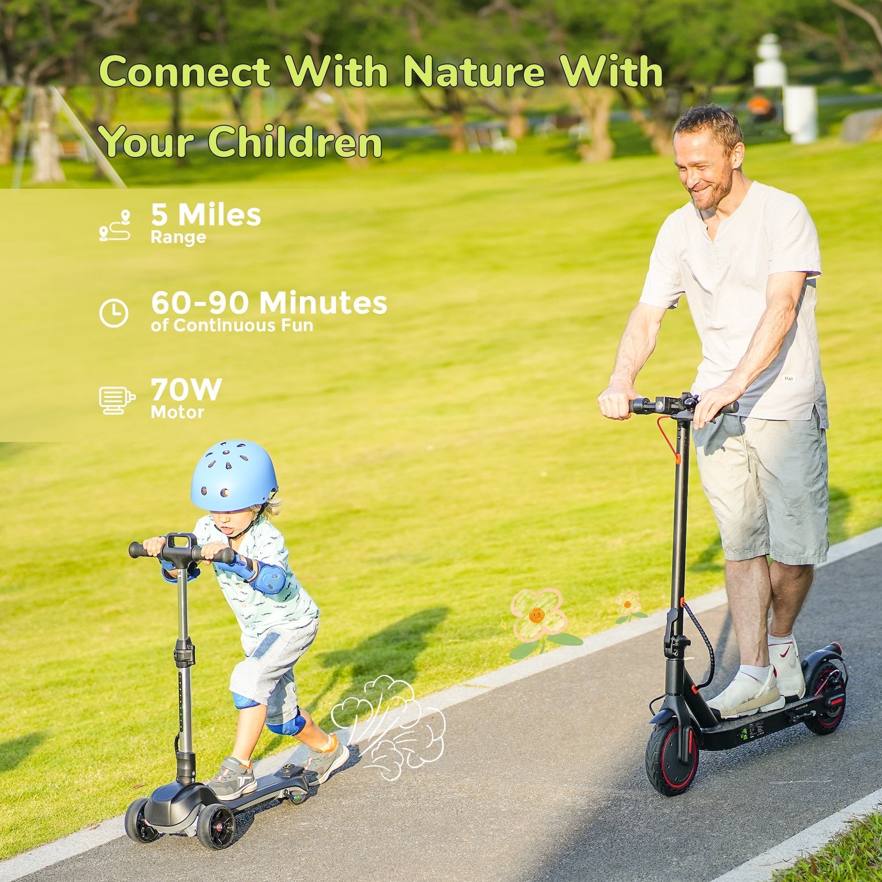 iScooter iK2 Kids Electric Scooter: Adjustable Height, Glowing Wheels, Foldable Fun