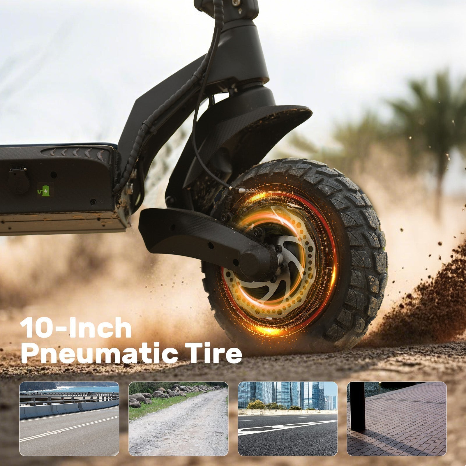 Powerful iScooter iX7Pro 2000W Off-Road Electric Scooter with 10-inch Tires