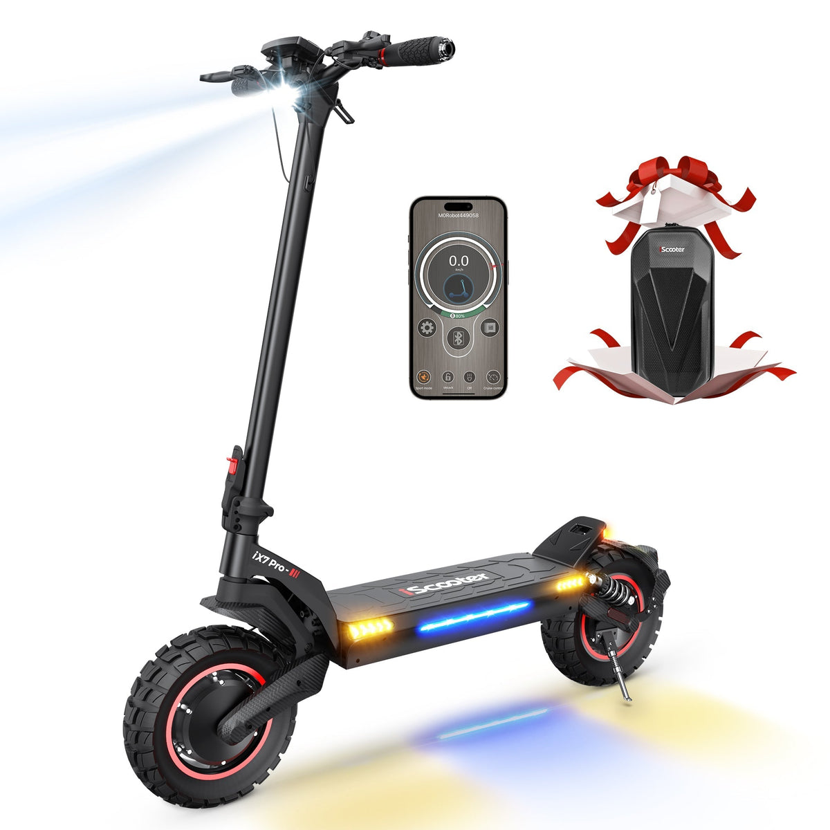 Powerful iScooter iX7Pro 2000W Off-Road Electric Scooter with 10-inch Tires