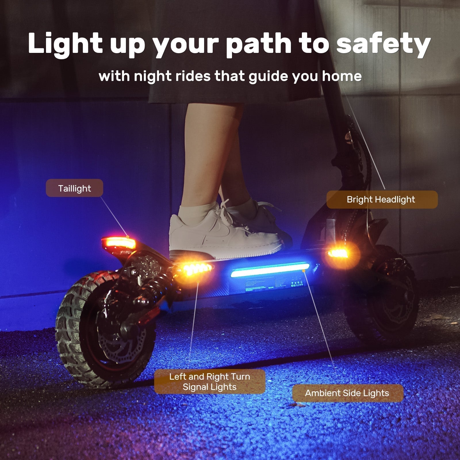 Powerful iScooter iX7Pro 2000W Off-Road Electric Scooter with 10-inch Tires