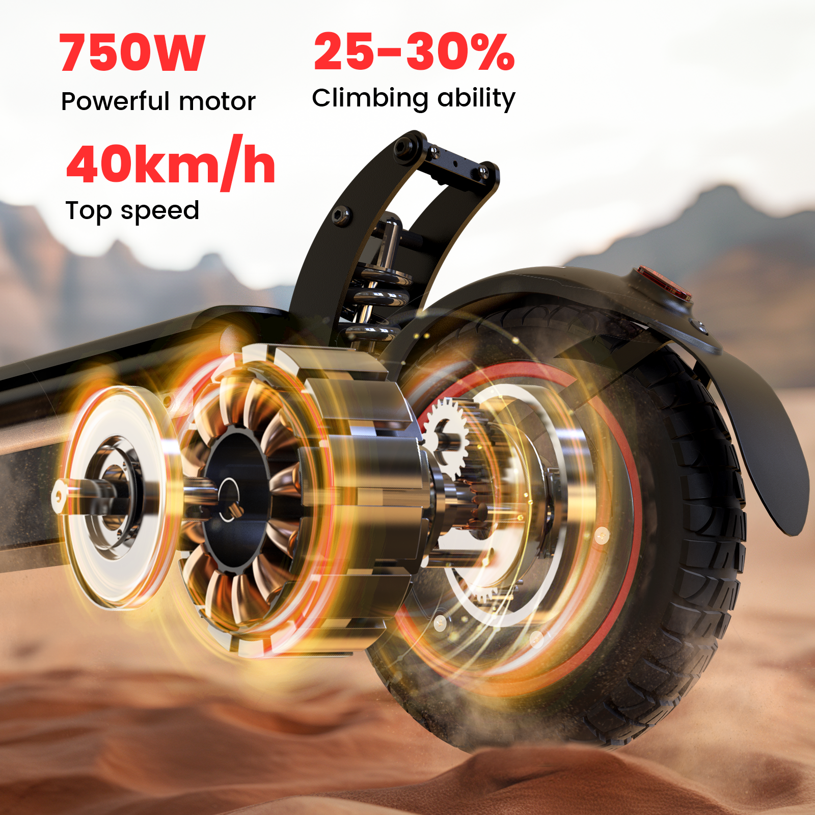 Powerful iScooter W8 750W Off-Road Electric Scooter: High-Performance Commuter and Adventure Ride