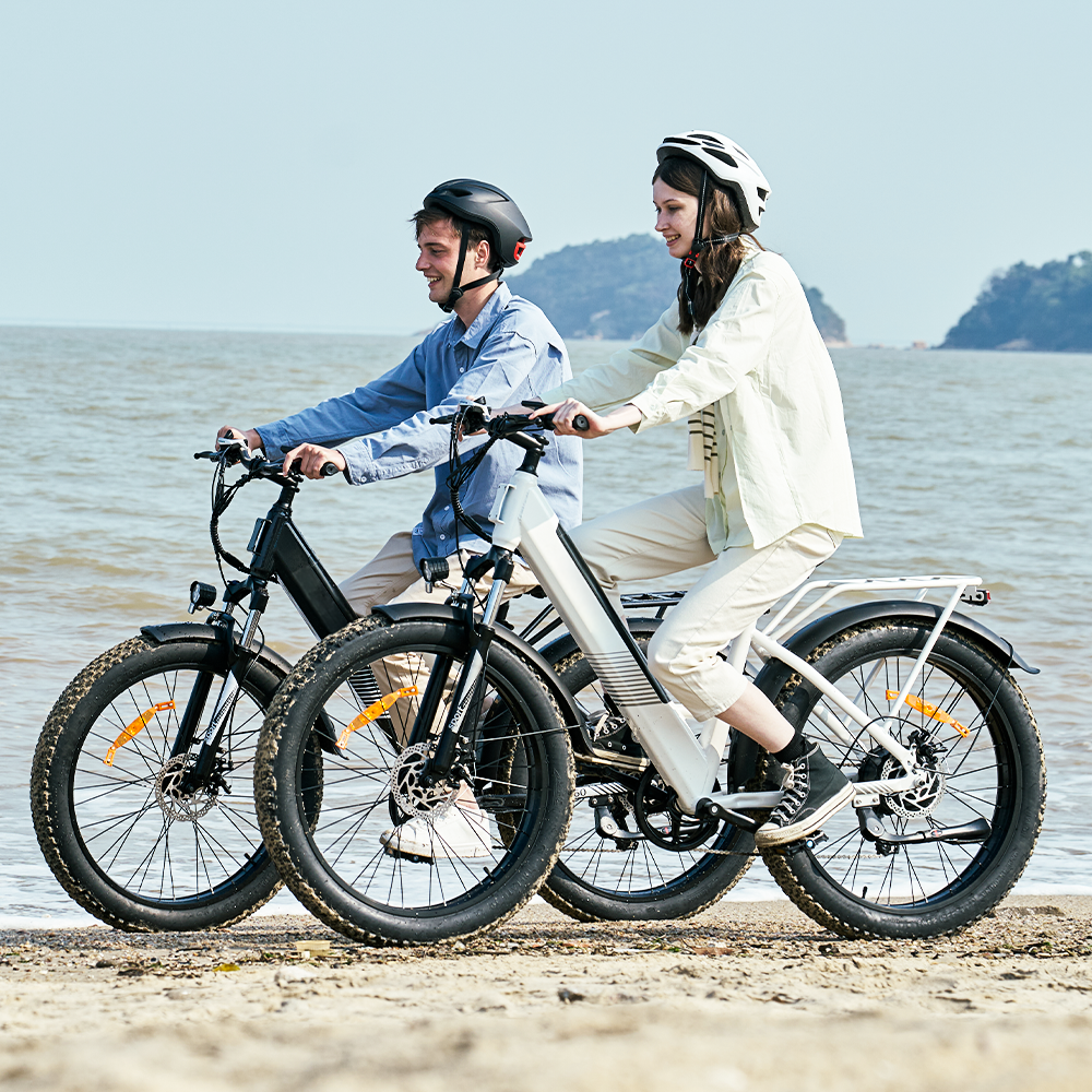 M60 Fat Tire Electric Trekking E-Bike: 750W Motor, Dual Suspension, Long Range