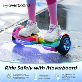 iHoverboard H1 6.5-inch Self-Balancing Scooter with Bluetooth Music & Rainbow LED Lights