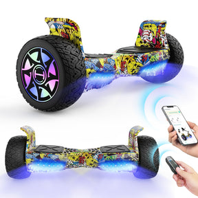 H8 8.5" All-Terrain Hoverboard with Bluetooth Music & LED Lights Self-Balancing