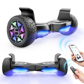 H8 8.5" All-Terrain Hoverboard with Bluetooth Music & LED Lights Self-Balancing