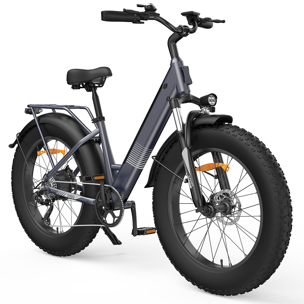 M60 Fat Tire Electric Trekking E-Bike: 750W Motor, Dual Suspension, Long Range