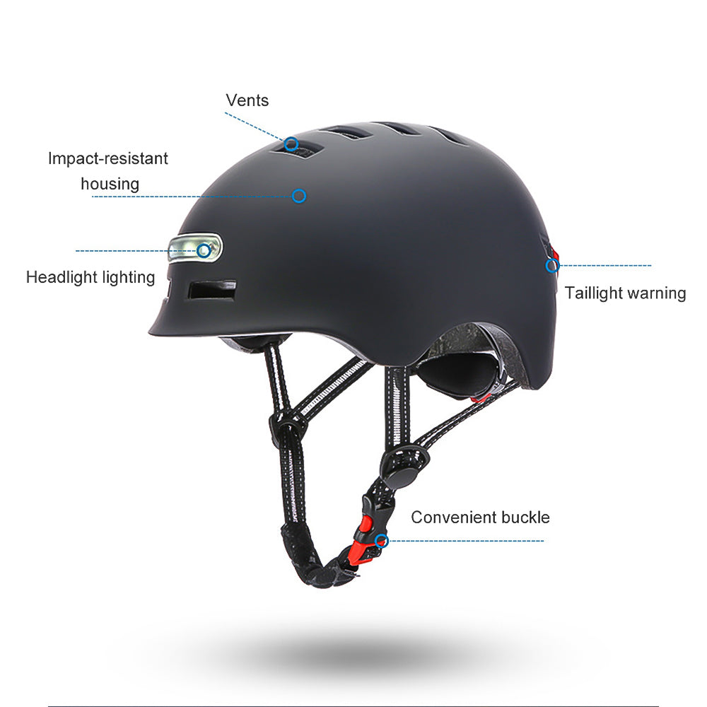 Rechargeable LED Cycling Scooter Helmet: Enhanced Safety & Visibility for Adults