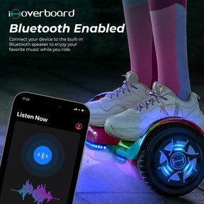 iHoverboard H1 6.5-inch Self-Balancing Scooter with Bluetooth Music & Rainbow LED Lights