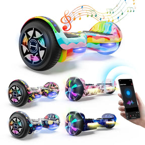 iHoverboard H1 6.5-inch Self-Balancing Scooter with Bluetooth Music & Rainbow LED Lights