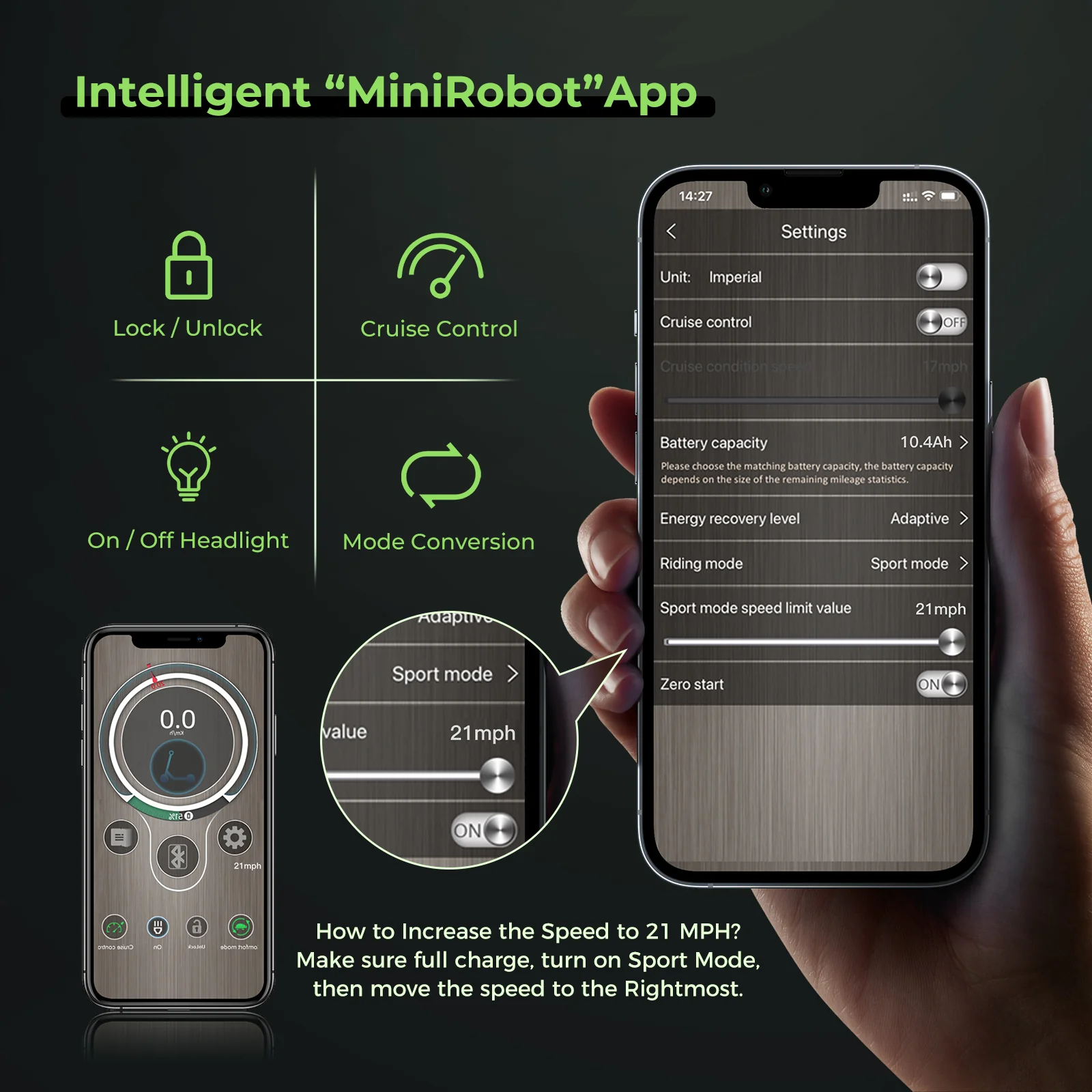 Powerful 500W S9MAX Electric Scooter with App Control, Long 25-Mile Range