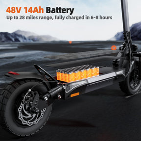 Powerful iScooter W9 Off-Road Electric Scooter: 1000W Motor, All-Terrain Adventure