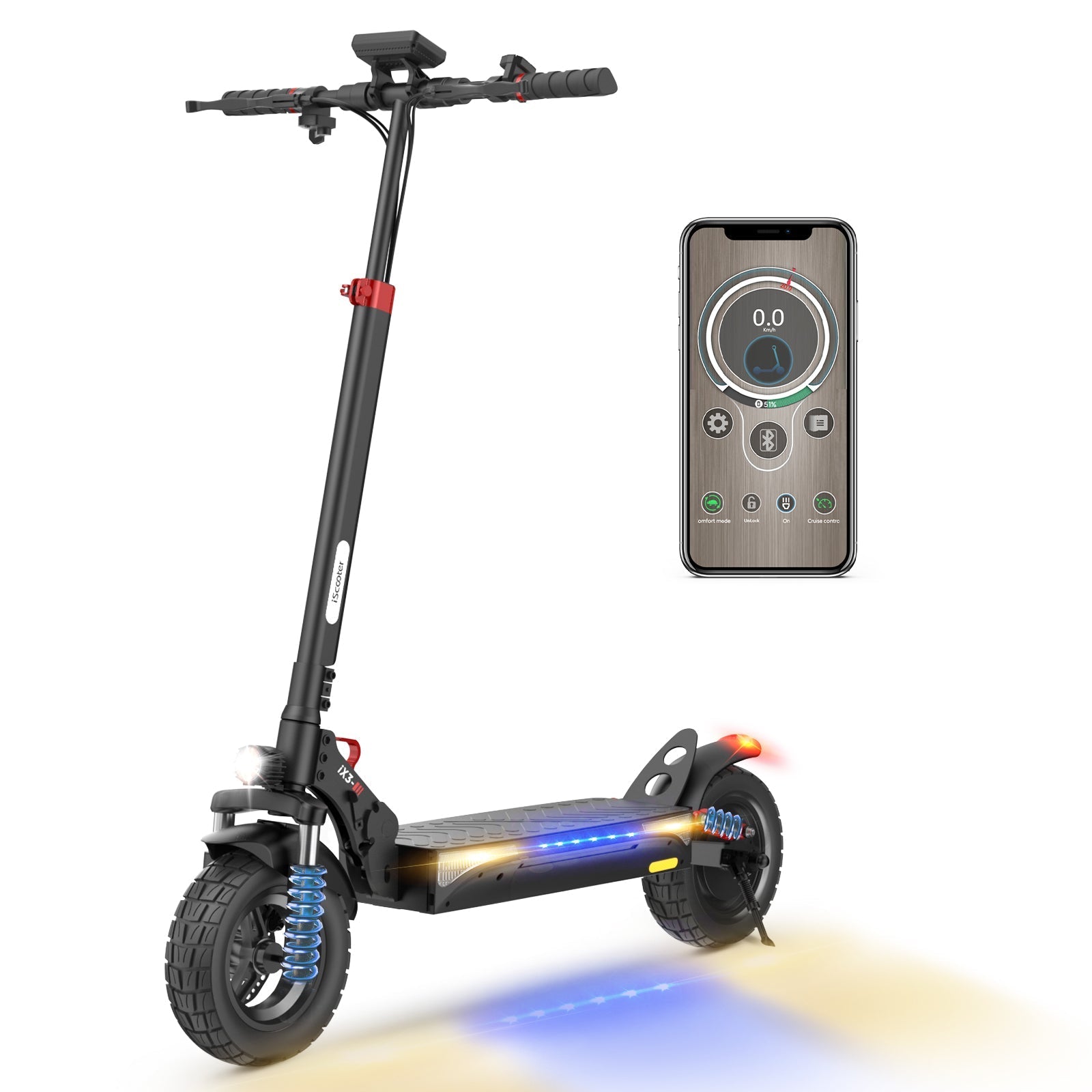 Powerful iScooter iX Series Off-Road Electric Scooter: Conquer Any Terrain Adventure