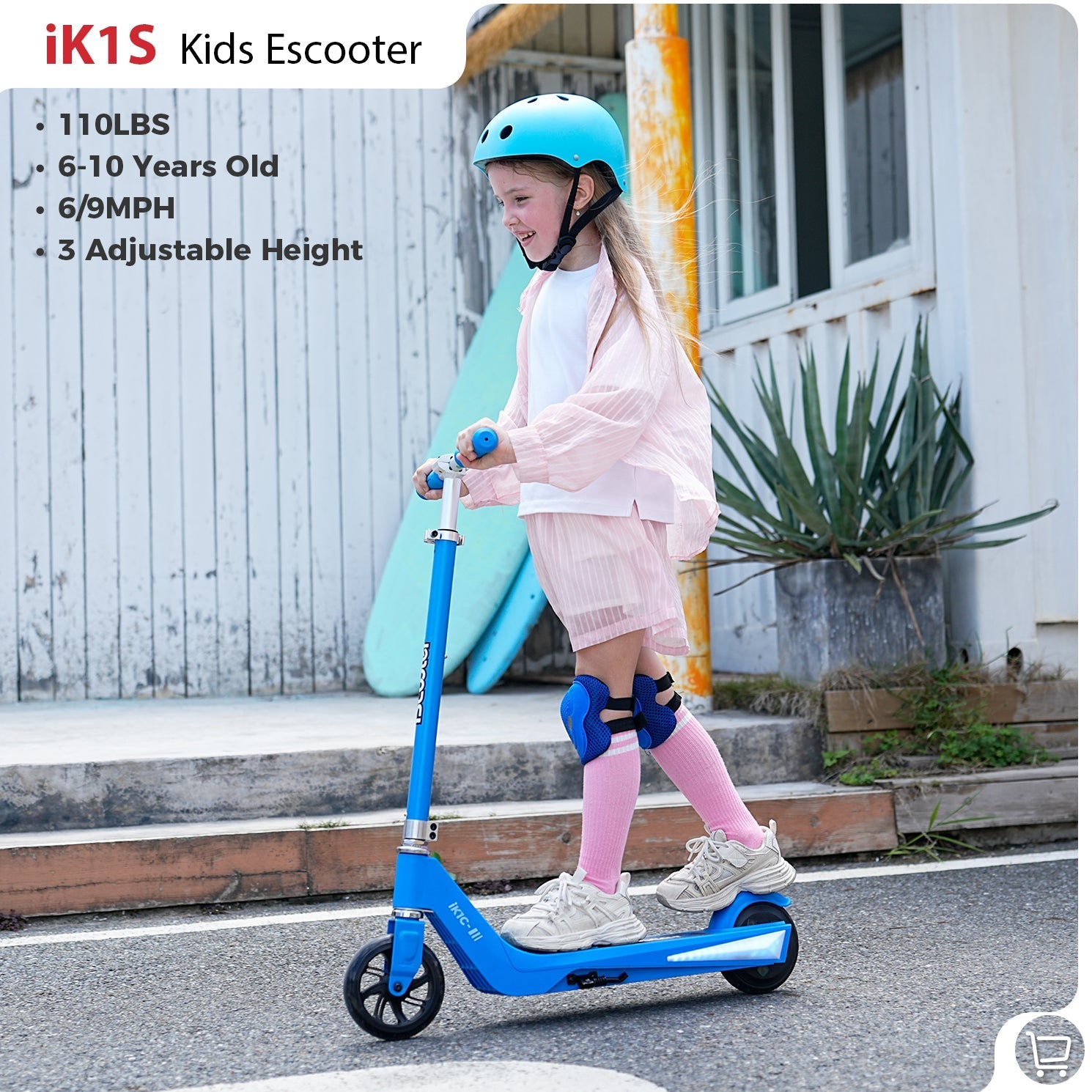 iScooter iK1S Kids Electric Scooter: Flashing Wheels, Safe Ride, Fun Adventures