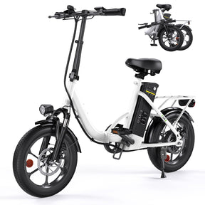 Portable Folding Electric Bike with Removable Battery, Low Step Frame