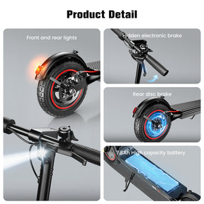 iScooter W6 Pro Electric Scooter: Powerful 500W Motor, Long Range, Portable