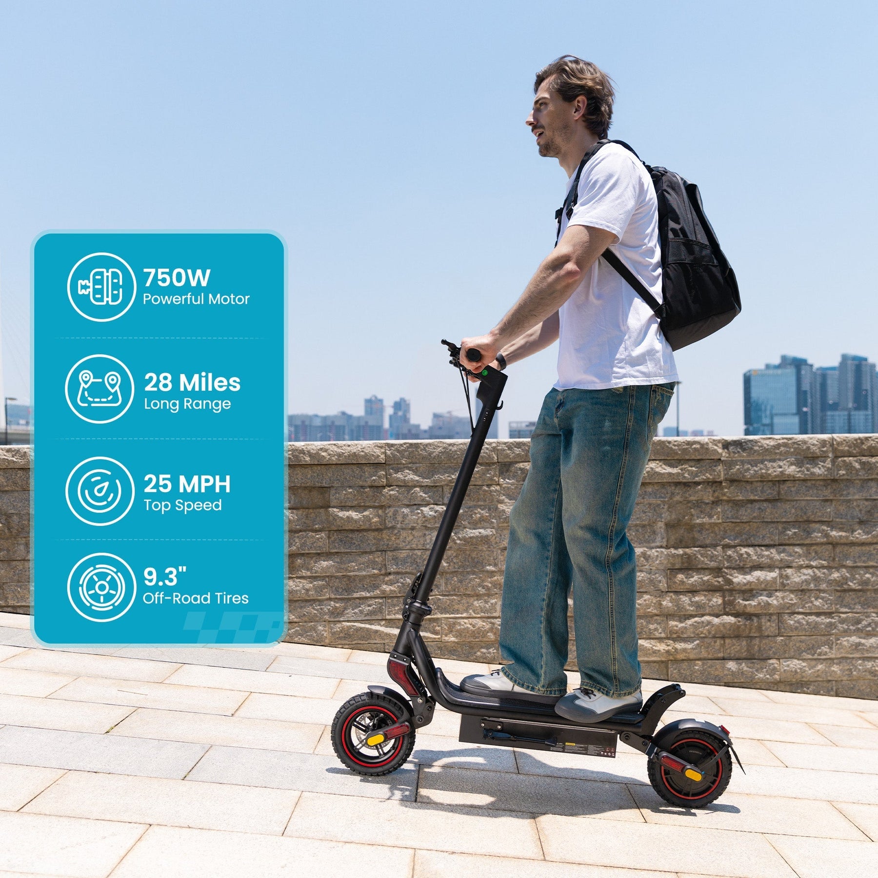 iScooter W6 Pro Electric Scooter: Powerful 500W Motor, Long Range, Portable